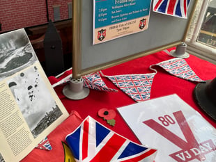 Museum decorated for VJ Day